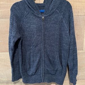Gap kids blue zip up hooded sweater size S 6-7